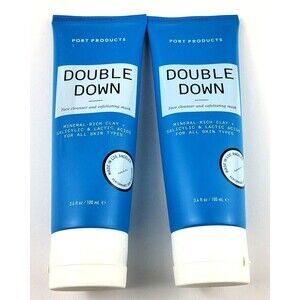 Double Down Port Products Face Cleanser Exfoliating Mask 3.4floz/100ml LOT of 2